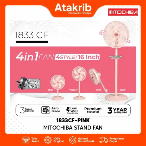 MITOCHIBA STAND FAN 1833CF-PINK