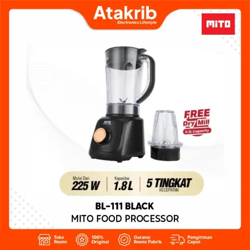MITO FOOD PROCESSOR BL-111 BLACK