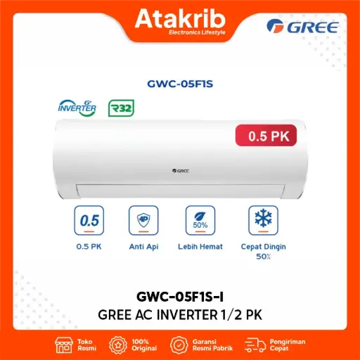 GREE AC INVERTER 1/2 PK GWC-05F1S-I