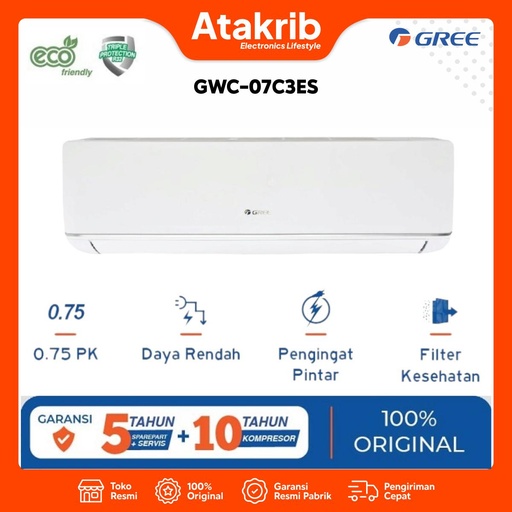 GREE AC LOW WATT 3/4 PK GWC-07C3ES-I