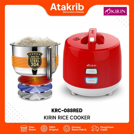 KIRIN RICE COOKER KRC-088RED