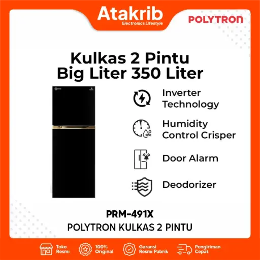 POLYTRON KULKAS 2 PINTU BIG PRM-491X