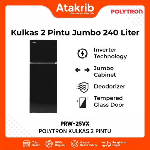 POLYTRON KULKAS 2 PINTU SMALL PRW-25VX