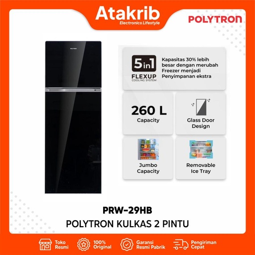 POLYTRON KULKAS 2 PINTU BIG PRW-29HB