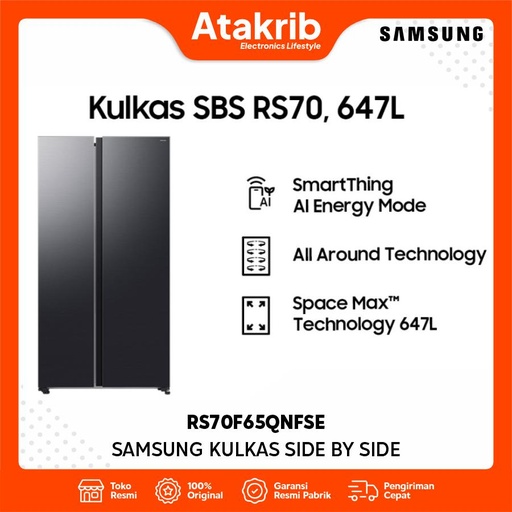 SAMSUNG KULKAS SIDE BY SIDE RS70F65QNFSE