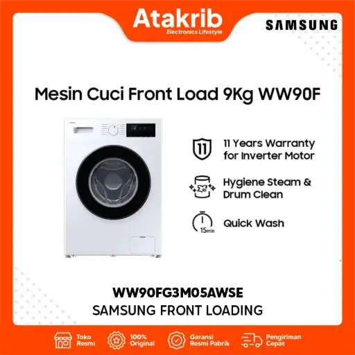 SAMSUNG FRONT LOADING WW90FG3M05AWSE