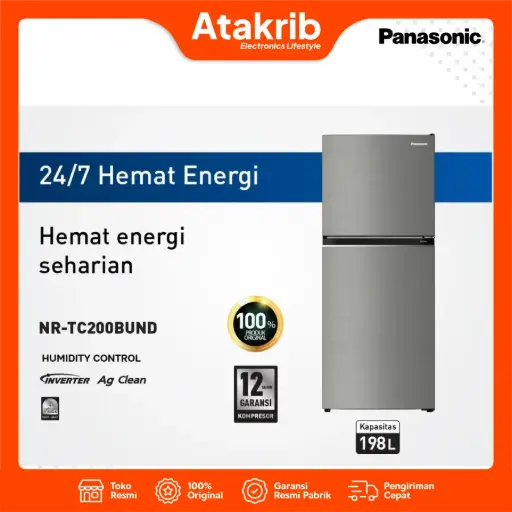 PANASONIC KULKAS 2 PINTU SMALL NR-TC200BUND