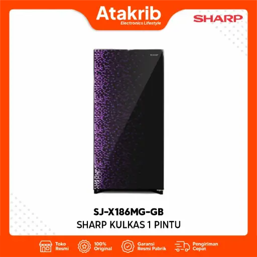 SHARP KULKAS 1 PINTU SJ-X186MG-GB